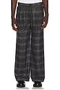 view 1 of 6 Eco Half-Elastic Plaid Pant in Night Sky