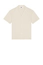 view 1 of 4 Checkered Knit Bowling Shirt in Egret