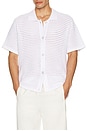 view 3 of 4 Venice Short Sleeve Button Up Shirt in White