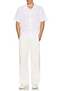 view 4 of 4 Venice Short Sleeve Button Up Shirt in White