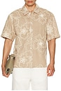 view 4 of 5 Havana Embroidered Short Sleeve Shirt in Egret