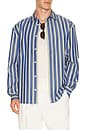 view 1 of 5 Jordan Striped Shirt in Beacon Blue