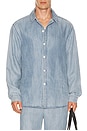 view 1 of 4 Oversized Denim Shirt in Light Wash
