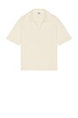 view 4 of 5 Textured Cotton Knit Polo in White