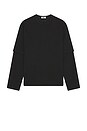 view 5 of 4 Double Layer Long Sleeve Tee in Black