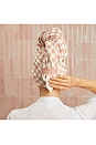 view 8 of 8 XL Quick-Dry Hair Towel Wrap in Terracotta Checker