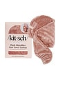 view 1 of 6 Plush Microfiber Hair Towel Turban in Terracotta