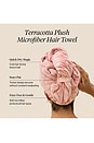 view 4 of 6 Plush Microfiber Hair Towel Turban in Terracotta