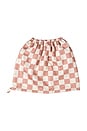 view 4 of 8 Satin-Lined Flexi Shower Cap in Terracotta Checker