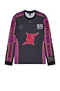 view 1 of 5 Stinger Long Sleeve Moto Jersey in Multi