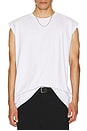 view 3 of 3 Intruder Cut Off Tee in Tru White