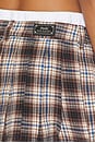 view 8 of 7 Boxer Skort in Plaid & White