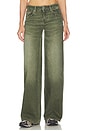 view 1 of 6 Dropout Low Rise Jeans in Militant Green