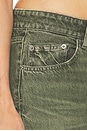 view 6 of 6 Dropout Low Rise Jeans in Militant Green