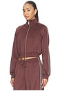view 3 of 6 Cropped Zip Track Jacket in Mocha