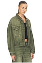 view 2 of 4 Relaxed Trucker Jacket in Militant Green