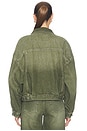 view 3 of 4 Relaxed Trucker Jacket in Militant Green