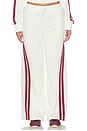view 2 of 7 Origin Track Pant in Off White & Burgundy