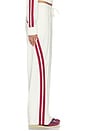 view 4 of 7 Origin Track Pant in Off White & Burgundy