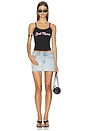 view 7 of 7 Micro Mini Destiny Trashed Skirt in Denim