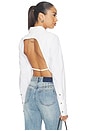 view 1 of 6 Dare Open Back Shirt in White