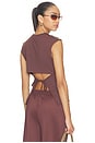 view 1 of 5 99 Slim Open Back Tee in Mocha