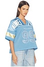 view 2 of 5 99 Spark Jersey Top in Azure & Yellow