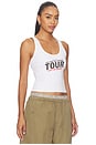 view 2 of 4 Pseudo Tank Top in White