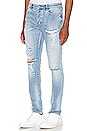 view 3 of 5 Chitch Punk Blue Thrashed Jean in Denim