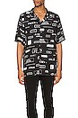 view 1 of 5 You Have Been Warned Resort Short Sleeve Shirt in Black