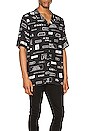 view 2 of 5 You Have Been Warned Resort Short Sleeve Shirt in Black