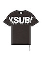 view 1 of 2 T-SHIRT STENCIL KASH SS in Charcoal