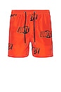 view 1 of 4 Unity Sign Burner Boardshort in Orange