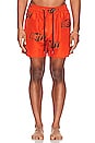 view 3 of 4 Unity Sign Burner Boardshort in Orange
