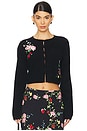 view 1 of 6 Carmel Embroidered Cardigan in Black