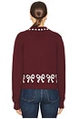 view 3 of 4 Polly Bow Cardigan in Chocolate Brown