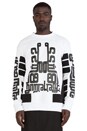 view 1 of 3 Stripe Sweatshirt I in White/Black in White Black