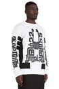 view 2 of 3 Stripe Sweatshirt I in White/Black in White Black