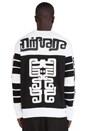 view 3 of 3 Stripe Sweatshirt I in White/Black in White Black