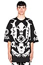 view 1 of 3 T-SHIRT SKELETON PUFF in Black & White Puff