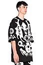 view 2 of 3 T-SHIRT SKELETON PUFF in Black & White Puff