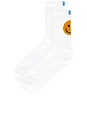view 2 of 4 Happy Face Sock in White