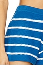 view 6 of 6 Agnes Sweatshort in Royal Blue & White