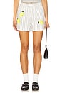 view 1 of 6 The Limon Shorts in White & Black