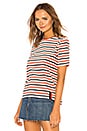 view 2 of 4 Striped Tee in Cream, Poppy & Navy