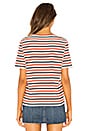 view 3 of 4 Striped Tee in Cream, Poppy & Navy