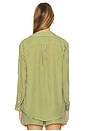 view 3 of 5 The Silk Ponza Shirt in Pea Shoot & White