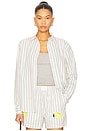 view 1 of 5 The Cordel Button Up Shirt in White & Black