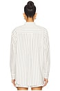 view 3 of 5 The Cordel Button Up Shirt in White & Black
