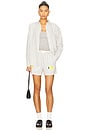 view 4 of 5 The Cordel Button Up Shirt in White & Black